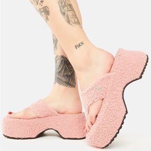 Zemeta pink platform Flip Flops